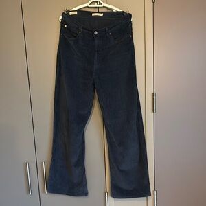 Levi’s Wide Leg; Dark Blue Corduroy Pants